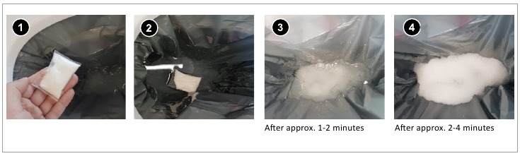 Gebruik de absorber voor vloeistofbinding