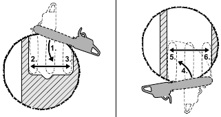 Een overhellende boom met grote diameter vellen - Stap 1