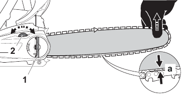 De zaagketting spannen - Stap 2