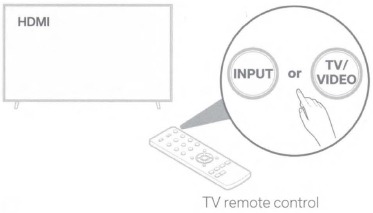 Installatie door verbinding te maken met tv - Stap 5
