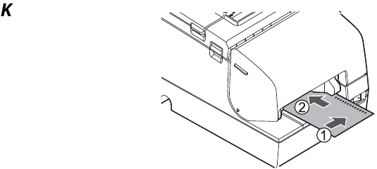 Slip-papier plaatsen