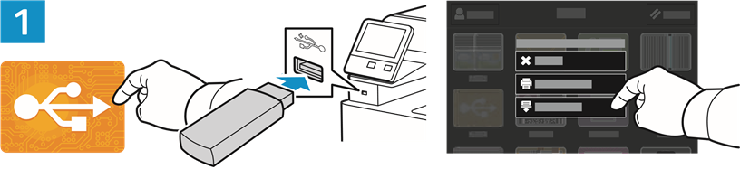 Scannen naar een USB-flashstation - Stap 1