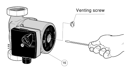 De circulatiepomp helpen starten