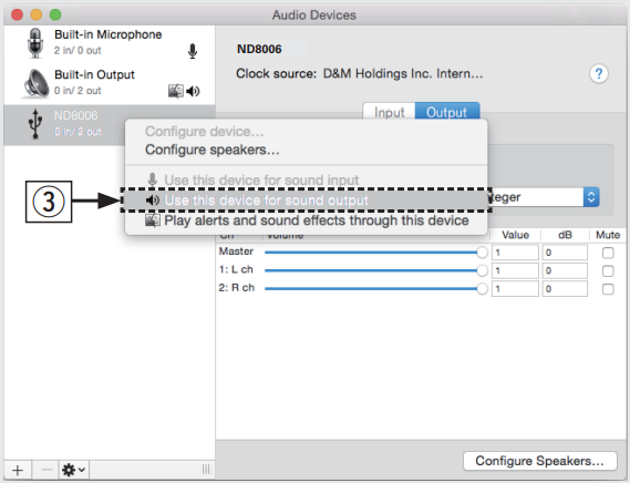 Luisteren naar pc-/Mac-audio - Mac OS X/macOS - Stap 1