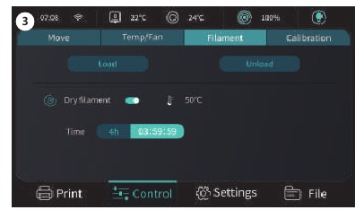 Filament laden - Stap 2