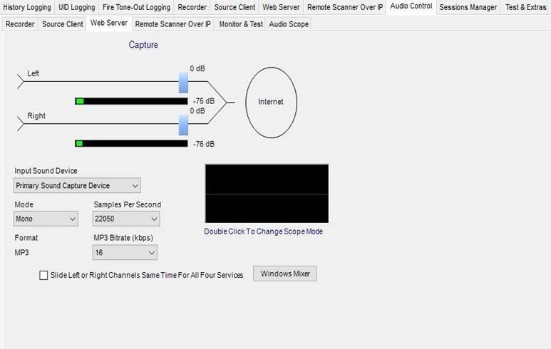 ProScan audioconfiguratie - Stap 1