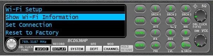 Uniden BCD536HP wifi-configuratie - Stap 3