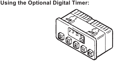 De optionele 7-daagse digitale timer gebruiken
