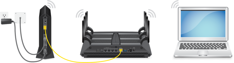 Een router aansluiten