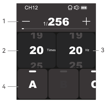 Multi-flitsinstelling (output, waarde, aantal en frequentie)