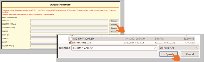 Firmware bijwerken - Stap 1