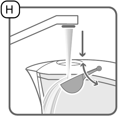 Het vullen van de BRITA-waterfilterkan - Sep 3