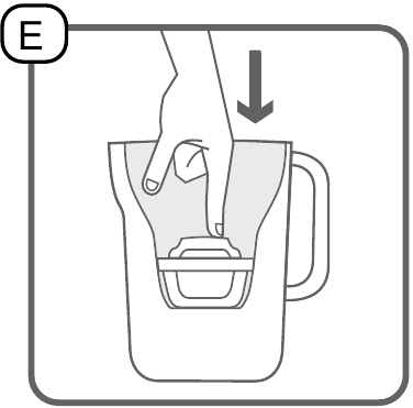 Plaats het MAXTRA+-waterfilter