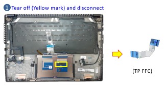 KEYBOARD MODULE - Mededeling demontage - Stap 1