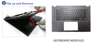 KEYBOARD MODULE - Mededeling demontage - Stap 3