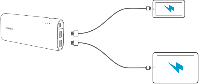 Uw PowerCore gebruiken - Stap 2