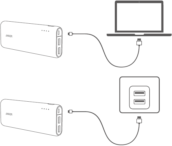 Uw PowerCore gebruiken - Stap 3