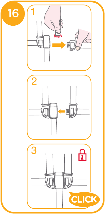 Gebruik - De gesp vastmaken