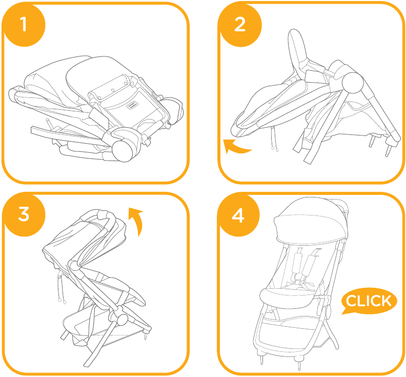 Productmontage - Stap 1 - Kinderwagen openen