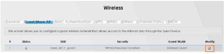 Gast-wifi inschakelen - Stap 2