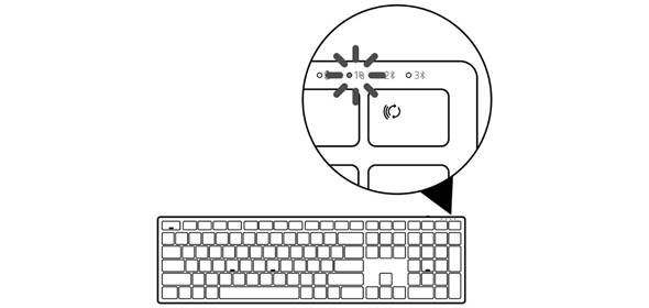 Uw draadloze toetsenbord koppelen met een USB-ontvanger - Stap 2