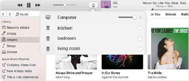 Muziek afspelen vanaf iTunes op Mac en Windows-pc