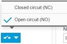 Vervolgkeuzelijst Open Circuit
