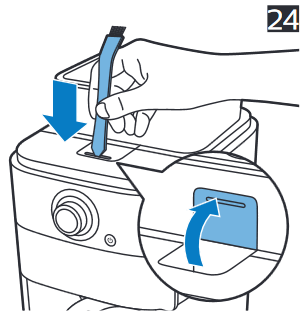 De molentrechter reinigen - Stap 2