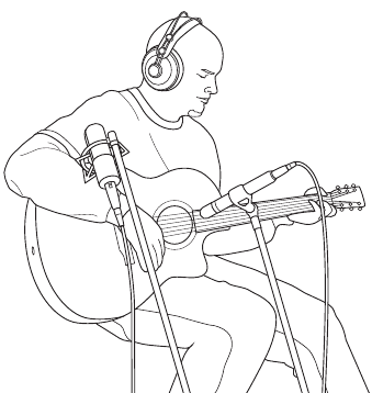 Stereo microfoonplaatsing - Akoestische gitaar