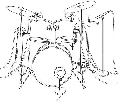 Stereo microfoonplaatsing - Drum-overheads