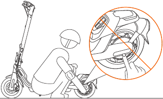 WAARSCHUWINGEN - De naafmotor hanteren na het rijden