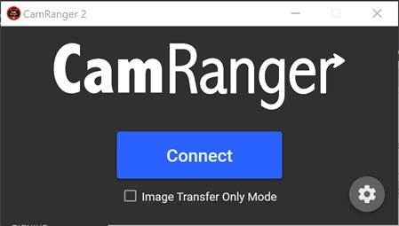 CamRanger 2-applicatie - Verbindingsscherm