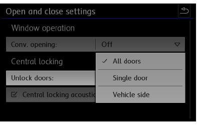Aanpassen welke deuren ontgrendeld moeten worden met Keyless Access