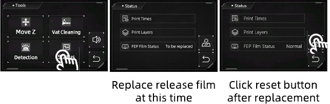 Loslaatfilm vervangen