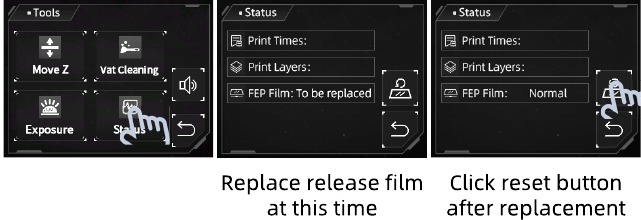 Releasefilm vervangen