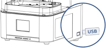 Begin met afdrukken - Stap 1 - Plaats de USB-drive
