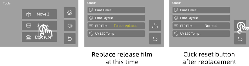Releasefilm vervangen