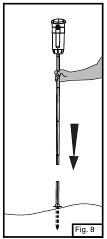 Afb. 8: Paalconstructie in de paal plaatsen