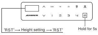 Wijzig de RESET-hoogte
