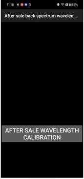 After Sale back spectrum wavelength calibration