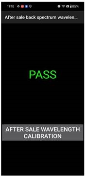 After Sale back spectrum wavelength calibration