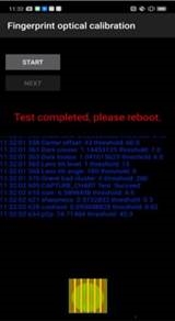 Optische kalibratie van de vingerafdrukscanner