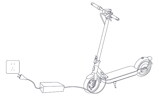 Uw scooter opladen - Stap 2