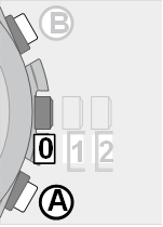 Het horloge in de juiste positie plaatsen