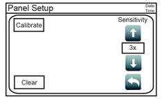 Knop Touchscreenkalibratie