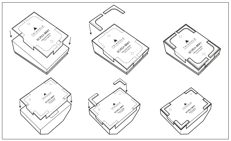Rubberen pads van de BRA1 & BRS1 monteren - Stap 2