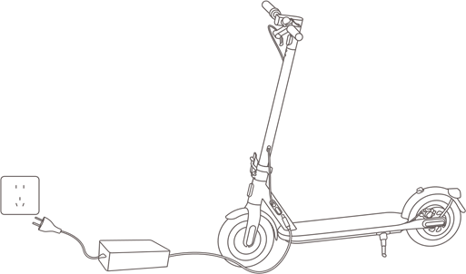 Uw scooter opladen - Stap 1