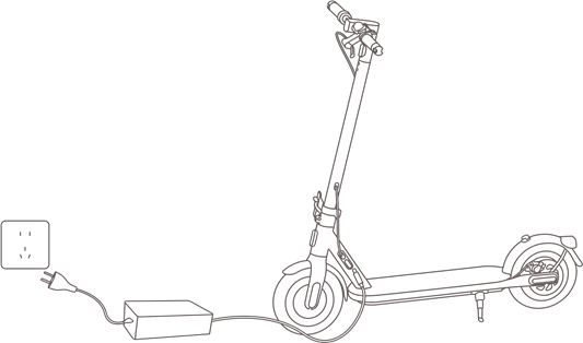 Uw scooter opladen - Stap 2