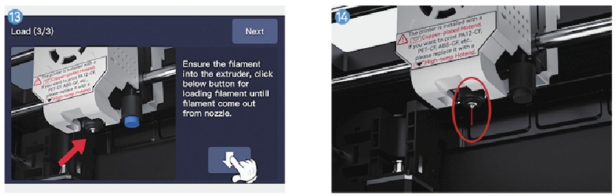 Filament laden - Stap 7