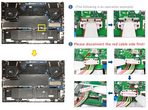 BATTERIJCONNECTOR LOSKOPPELEN - Demontage 